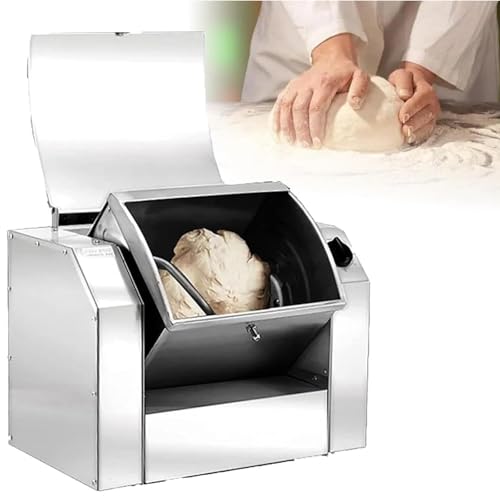 ylpddmm Amasadora Comercial eléctrica de Alimentos, de harina,Procesador de Alimentos, 1100/1500 W, de Acero Inoxidable, para amasar y Mezclar Masa,3KG