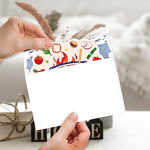 ERHACHAIJIA 20 PCS Cartões de Convites de Enchimento em Forma de Comida Picante com Envelopes, Concu