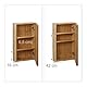 Relaxdays Bad Spiegelschrank aus Bambus, eintüriger Badezimmerschrank mit Spiegel, zusammengebauter Wandschrank, natur