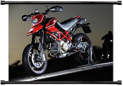 Ducati Hypermotard 1100 EVO Motorcycle Fabric Wall Scroll Poster (32" X 24") Inches