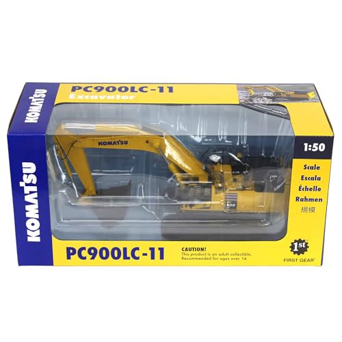 Image of First Gear 1 /50 Komatsu PC900LC-11 Excavator Model Construction Vehicle, 11.75in L x 3.75in W x 4.25in H, Ages 14+