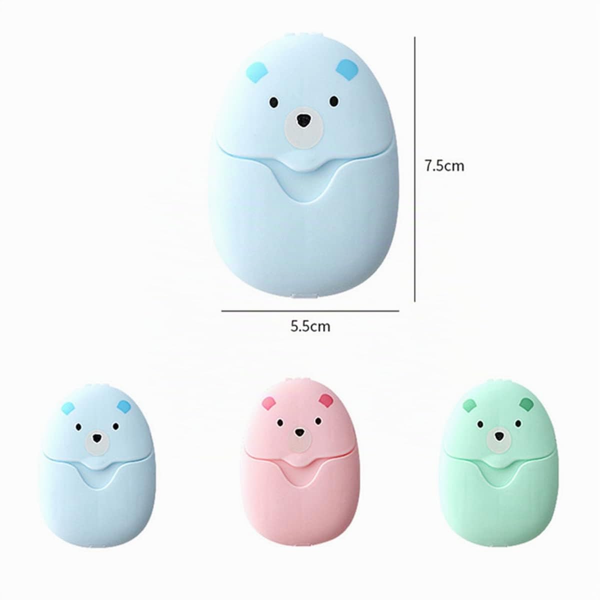 3 confezioni per fogli di sapone usa e getta, da viaggio, scatole di plasticaPer viaggi, escursionismo, campeggio, attività all'aria aperta, disponibili in 3 colori.