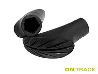 ON|TRACK Asphalt Control Gummi Pad Soft (1 Paar) für Nordic Walking und Nordic Blading Stöcke, passend für ON|TRACK, Exel Quick Lock und Aero Tip Spitzen, Schwarz