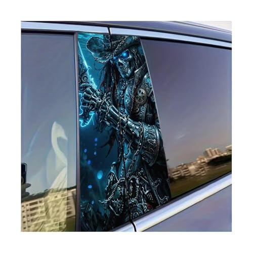 Film de protection en matériau brillant pour pilier de voiture style pirate