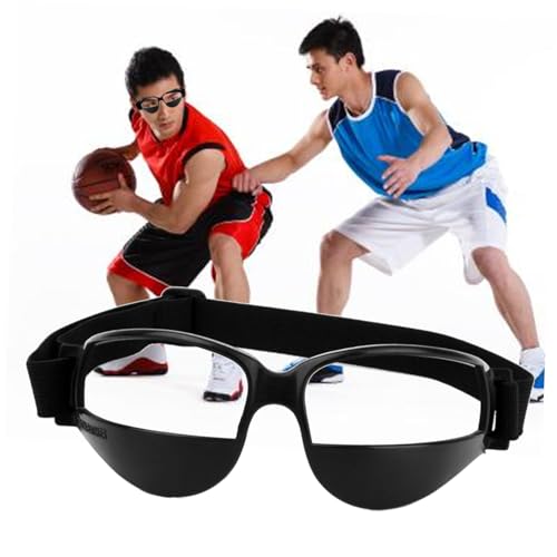 GOOHOCHY Basketball Anti-Low Head Training Glasses Sports Eyewear for Ball Handling Comfortable Soft Design for Youth Adults Black