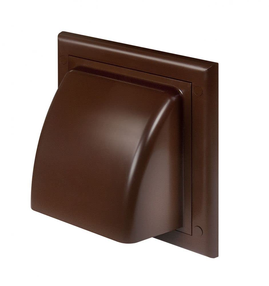 Prostko Ltd Brown Gravity Flap - 125Mm / 5" Inch - Ducting External Ventilation Cover/Air Vent Grille.
