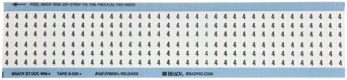 Marqueurs vinyle Brady WM-4-PK repositionnables B-500 pour repérage de fils nets
