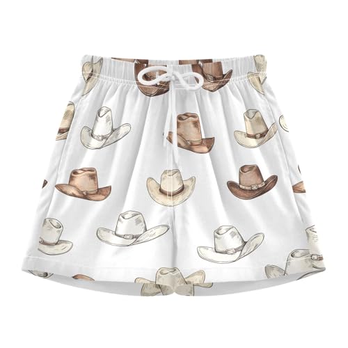 Bolaz Toddler Boys Swimwear Swim Trunks with Compression Liner 4T Cowboy Hat
