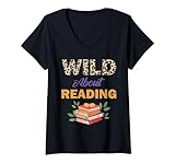 Photo Gallery donna libro reading wild about reading maglietta con collo a v Photo Gallery donna libro reading wild about reading maglietta con collo a v