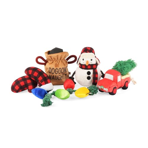 Set de 5 Juguetes de Peluche para Perro Temática Navidad