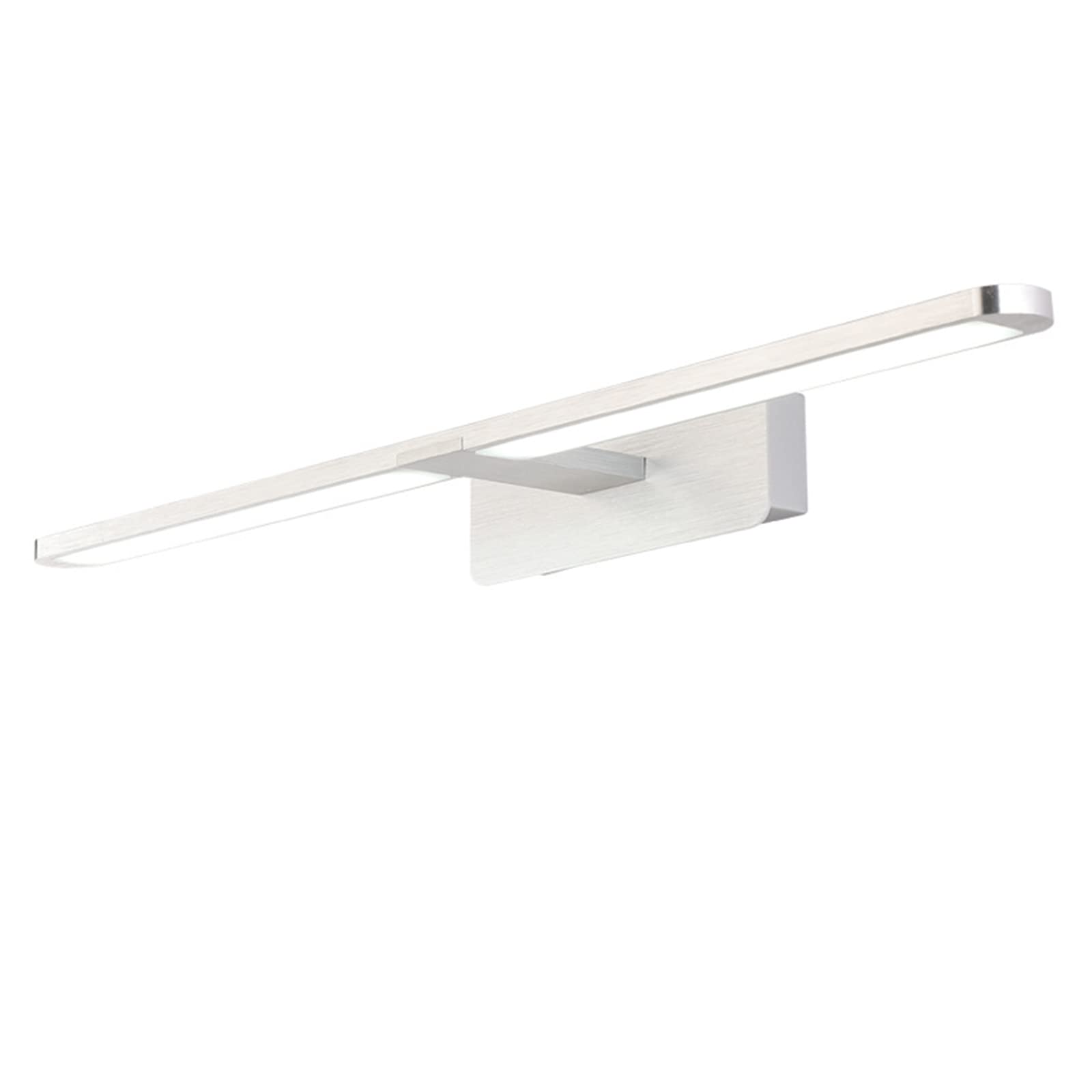 Éclairage de vanité LED argent 50CM en fer et acrylique pour miroir