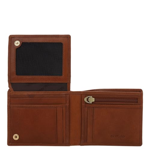 Image of Da Milano RFID Protected Leather Wallet for Men with Card Slot - Brown (0111A-OL)