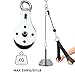 color river Pulley Wheel Stainless Steel Small Pulley Block 360 Degree Rotating Silent Cable Pully Load Bearing Mechanical Pulleys, Silver (Silver-1)