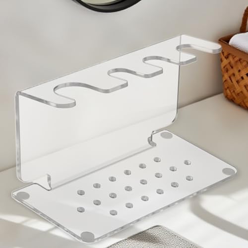 Support de rasoir pour douche en acrylique transparent