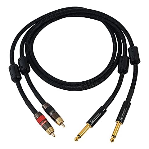 JORZOR RCA to 1/4 Cable, Dual RCA to Dual 1/4 inch TS Stereo Audio Interconnect Cable Patch Cords - 10 feet Cover