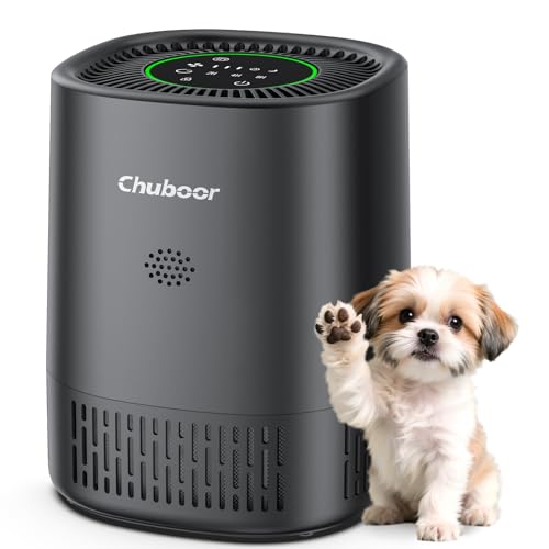 Purificador de aire alérgico para dormitorio, purificador de aire CADR 240 m³/h para habitaciones de fumadores, 3 temporizadores, 4 velocidades, modo de sueño, H13 HEPA aire limpiador para pelo de