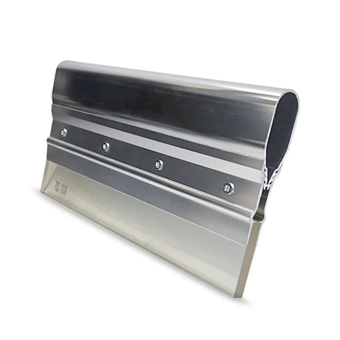 Aluminum Screen Printing Squeegee 14" - 70 Durometer Rubber Blade
