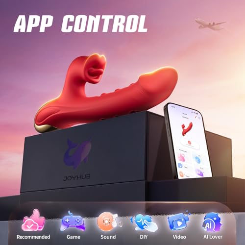 Image of Toendi Flapping Vibrator Adult Sex Toy, Rabbit Sex Toy for Women Couples | 10 Flapping & 10 Licking Modes, Thrusting, App Controlled, Silicone, Double-Ended Clitoral G Spot Stimulator