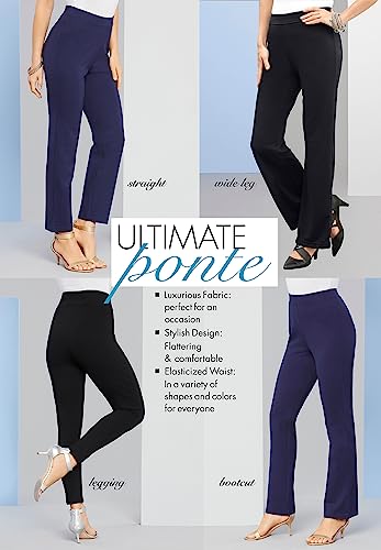 Roaman's Women's Plus Size Wide-Leg Ultimate Ponte Pant3