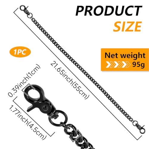Image of Pants Wallet Chain for Men Women Boy Girl,Heavy Duty Pocket Chain Metal Wallet Keychain Jean Punk