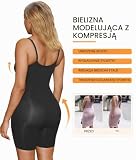 SHAPERX Bielizna modelująca dla kobiet, body wyszczuplające brzuch, podnoszące pośladki, szorty modelujące całe ciało, jednoczęściowe, Czarny, L-XL