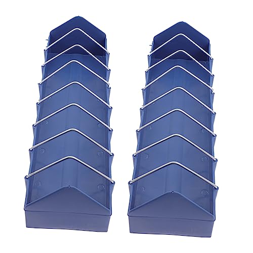 Yardwe 2pcs Pigeon Trough Pigeon Food Containers - Blue, Modern, Lightweight, Easy to Clean, Suitable for Small Birds