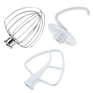 MMOBIEL Artisan & Classic-serie van Flexed-roerder voor KitchenAid 4,5-5 kwart, platte mixer met flexibele siliconen randen, opzetstuk voor schraper