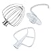 3 Piece Kit Attachments for KitchenAid 4.5-5 Quart Tilt-Head Stand Mixers Artisan Series & Classic Series by MMOBIEL - Aluminum K45 6-Wire Whip, Flat Beater and Dough Hook - Hand Wash Only