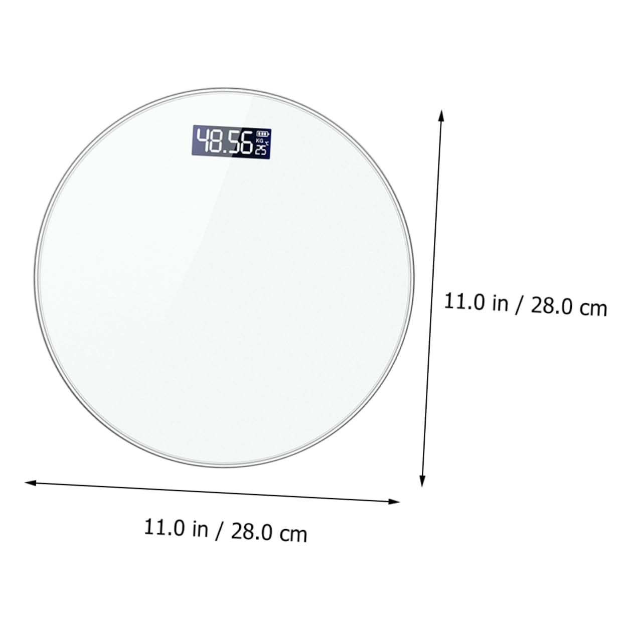 Yardenfun per Peso Corporeo con Display Della Temperatura Scala per Uso Temperato e Ricaricabile Tramite USB Display LCD e Controllo Touch per e Sportivi