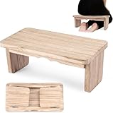 Elfzone Meditation Bench - Yoga Bench,Wooden Zen Meditation Stool Kneeling Bench for Mindfulness Practice Tea Ceremony and Relaxation Ergonomic Design for Comfort and Support Household (Light Wood)