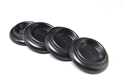 Upright Piano Caster Furniture Round Wheel Cups Gripper Set Load Bearing Abs For Upright Piano [4Pack](Black) #TOP1