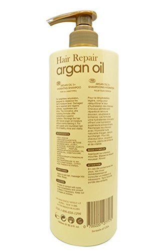 Moroccan Argan Oil Original Hydrating Hair Repair Shampoo Organic Hair Care By Alpha New York 33.8 FL.OZ