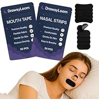 【ALL-IN-ONE Mouth Tape + Nasal Strip】 – Anti-Snoring Sleep Support devices, Premium Mouth Tape and Nasal Strips for Comfortable, Skin-Friendly, 30 Days Supply