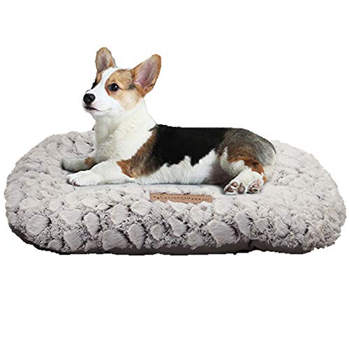 Dog Beds for Small Dogs Cats Soft Pet Plush Crate Pad Mat Washable Cushion Kennel with Non-Slip Bottom