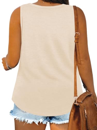 Image of Plus Size Tank Tops for Women Summer Sleeveless Tops Loose Fit Tunic Tanks