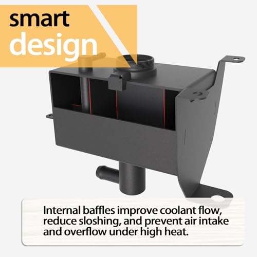 Image of Up-grade Aluminum Expansion Tank with Bracket & Sight Glass, Aluminum Coolant Reservoir Tank Fits Jeep Wrangler JL JLU 2018+ / Gladiator JT 2020+, 2.0L & 3.6L Coolant Expansion Bottle