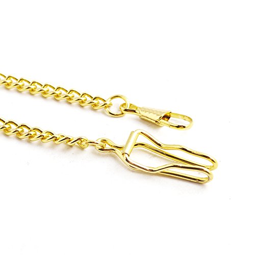 Cadena de reloj de bolsillo con clip anticaída de metal resistente 4