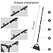 SZJYHQY 2PCS Heavy Duty Broom, Broom for Sweeeping Indoor and Outdoor, Angle Broom with Long Pole, Outdoor Broom for Courtyard/Garages/Slidewalk, Indoor Broom for Kitchen Lobby Canteen Black