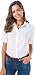 Womens Basic Button Down Shirts Simple Short Sleeve Pullover Stretch Formal Casual Shirt