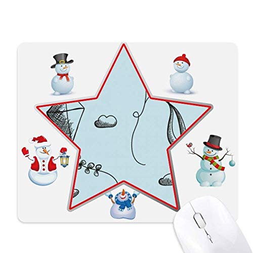 Tapis de souris de Noël avec bonhomme de neige pour télétravail