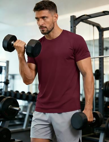 Image of MAGCOMSEN Men's Short Sleeve T-Shirt Quick Dry UPF 50+ Athletic Running Workout Fishing Top Tee Performance Shirts