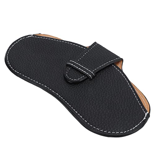 Image of Leather Sunglasses Case, Portable Soft Leather Sunglasses Bag, Flexible Sunglasses Pouch Slim Case for Men and Women(black)