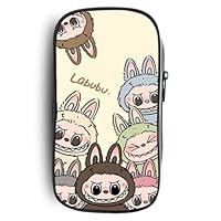 Astuccio alla moda stampato fai da te del fumetto della scuola primaria, simpatico sacchetto di matita di grande capacità per i bambini,Style 1