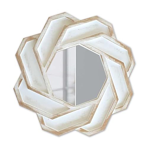 Image of Art Street Solid Framed Wall Mirrors for Home Decor Round Shape Golden Decorative Wall Mirror for Living Room Decoration (Size -10x10 Inch)