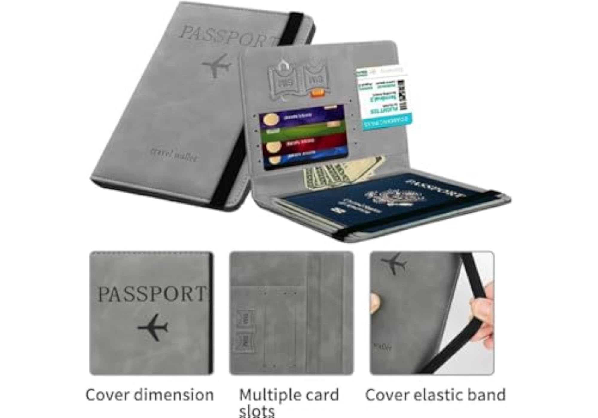 Travel Passport Holder with RFID Protection, Daily Use