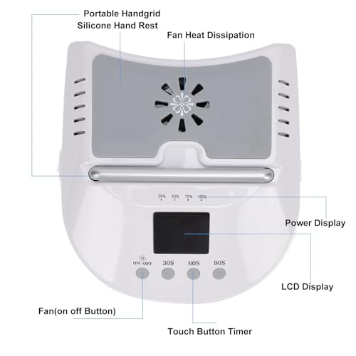 Lampa LED do Paznokci z 3 Timery Szybkoutwardzająca Przenośna Suszarka do Paznokci Lampa do Domowego Salonu do Użytku Manicure żel do Pielęgnacji Paznokci Lekki żel Suszarka do