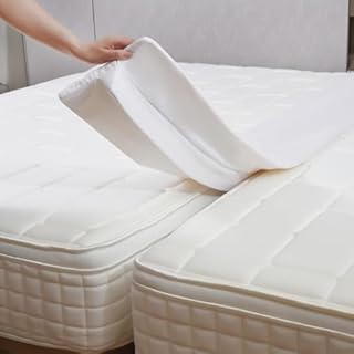 Vekkia 80" x 12" Twin XL/Twin to King Converter with Internal PE Support Sheet & High-Density Foam, Split King Gap Filler for Adjustable Bed, Guest Room, Vacation Rentals, Hotel, Washable Cover