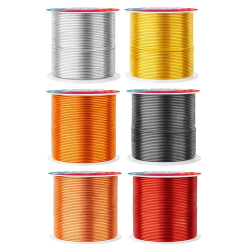 Image of Mandala Crafts 18 GA Gray Copper Red Assorted Anodized Aluminum Craft Wire | 450 FT, Colored, Flexible, Bendable for Bonsai Armature Sculpting Wire Wrapping Jewelry Making, Weather & Tarnish Resistant