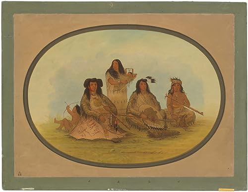 Le chef sioux poster image impression sur toile George Catlin pour habiller un grand mur