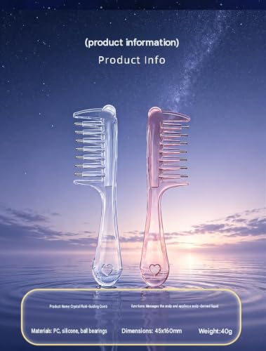 Image of Hair Oil Applicator Comb, Refillable Scalp Massager & Liquid Dispenser with Storage Base, Even Oil Distribution Tool for All Hair Types & Growth Routines